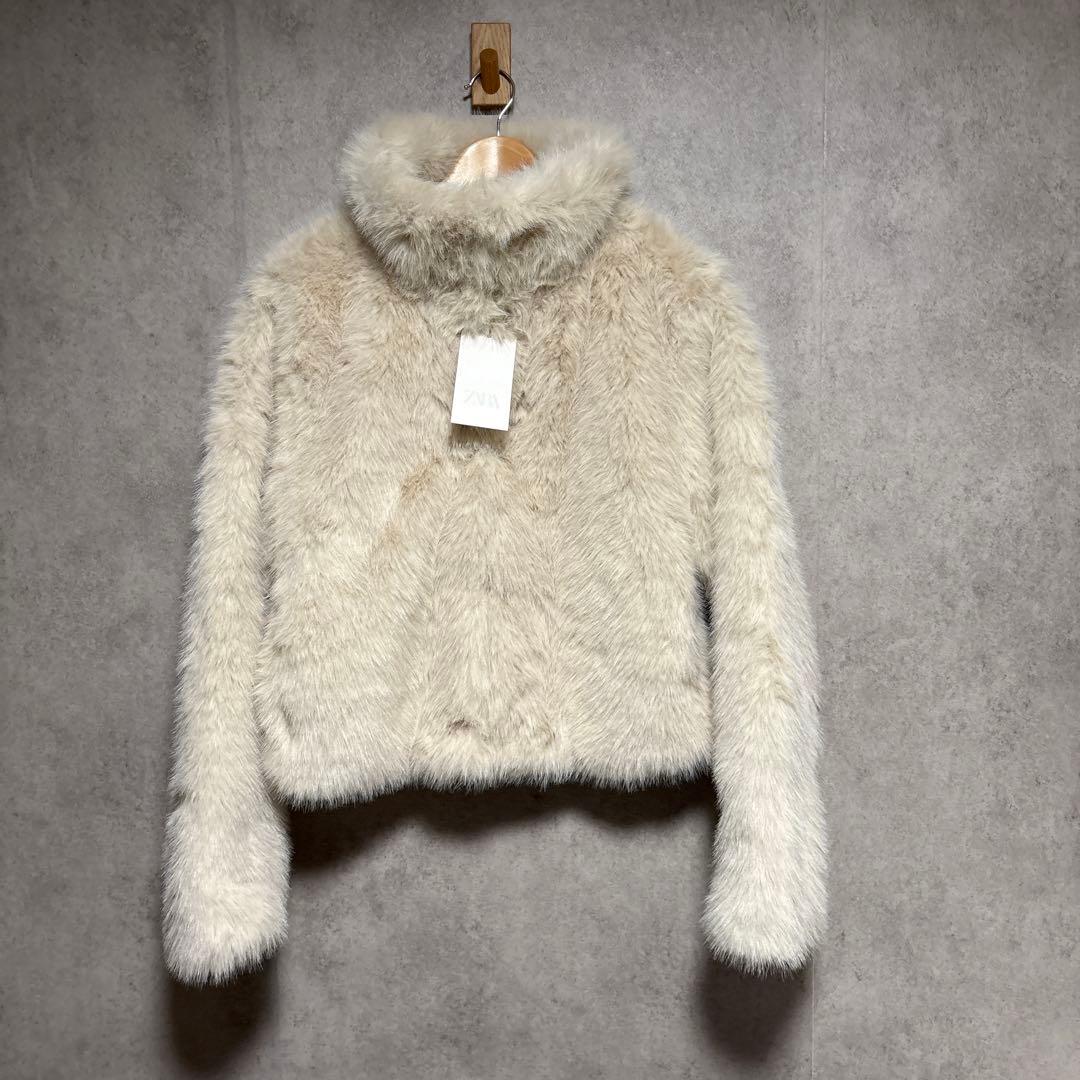 ZARA ザラ ショートフェイクファーコート L