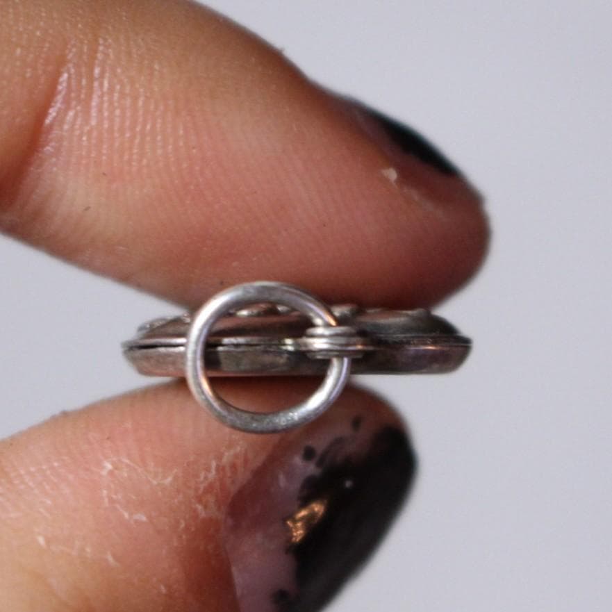 40s　スウィートハートジュエリー　WW2　シルバー　チャーム　勿忘草