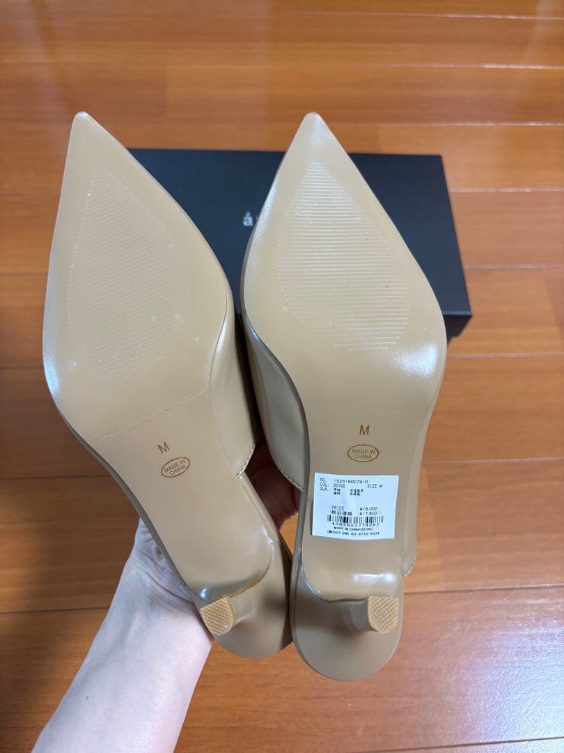 ⭐︎新品⭐︎アニュアンス　ポインテッドミュール　ベージュ　M