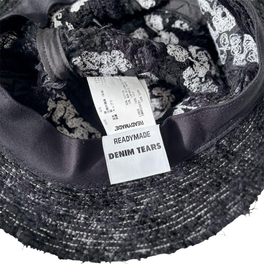 【美品】READY MADE DENIM TEARS ツイードバケットハット 黒