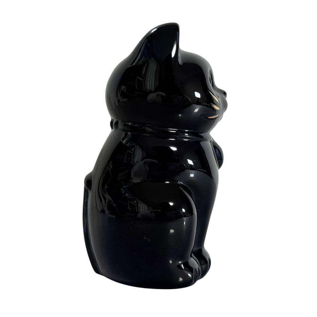 激レア品★バカラ 招き猫 ミッドナイト クリスタルガラス 幸運 縁起物 ブラック