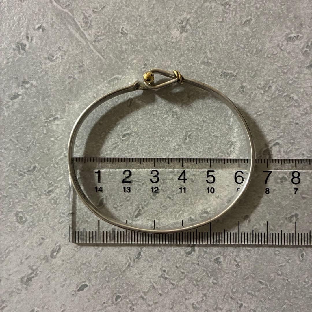 TIFFANY&Co. ティファニー フック＆アイ バングル シルバー K18