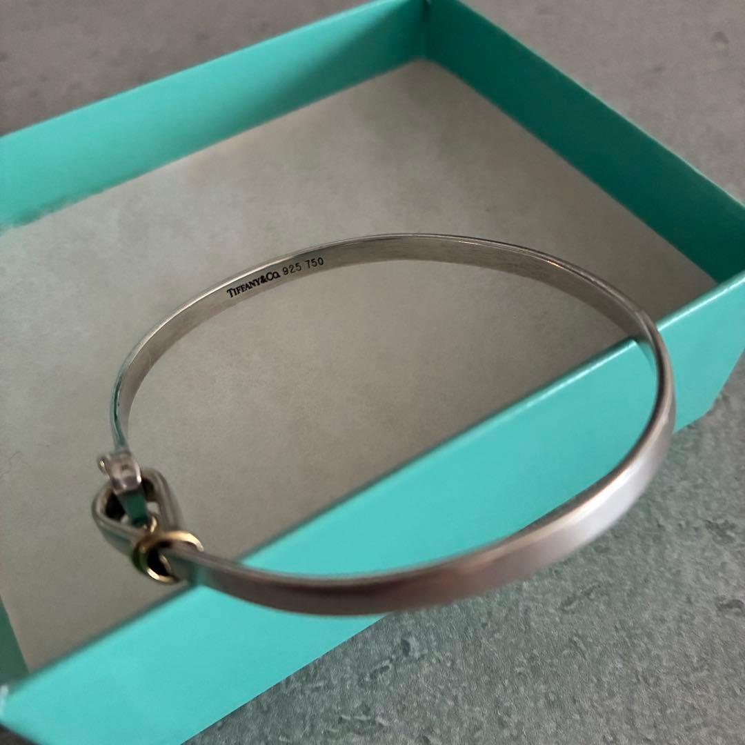 TIFFANY&Co. ティファニー フック＆アイ バングル シルバー K18