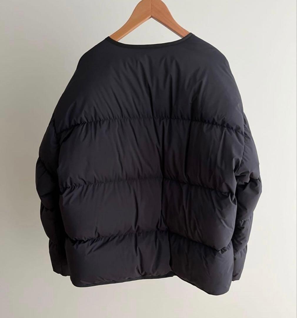  peak別注 ノーカラーダウンジャケット M ブラック