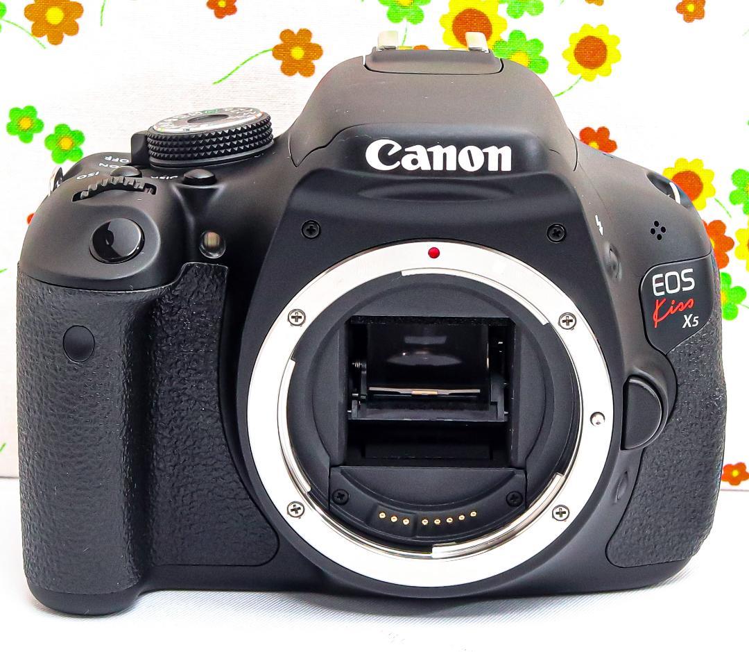 美品 Canon Kiss X5☆スマホ転送！☆自撮り可能☆人気の一眼レフ♪