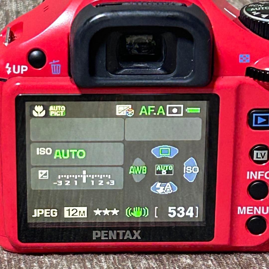 稼働品　PENTAX K-x レッド レンズキット　シャッター回数2745