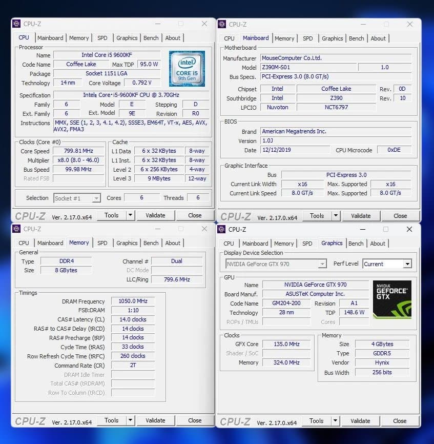 ゲーミングPC i5-9600KF 8Gb GTX-970 訳アリ