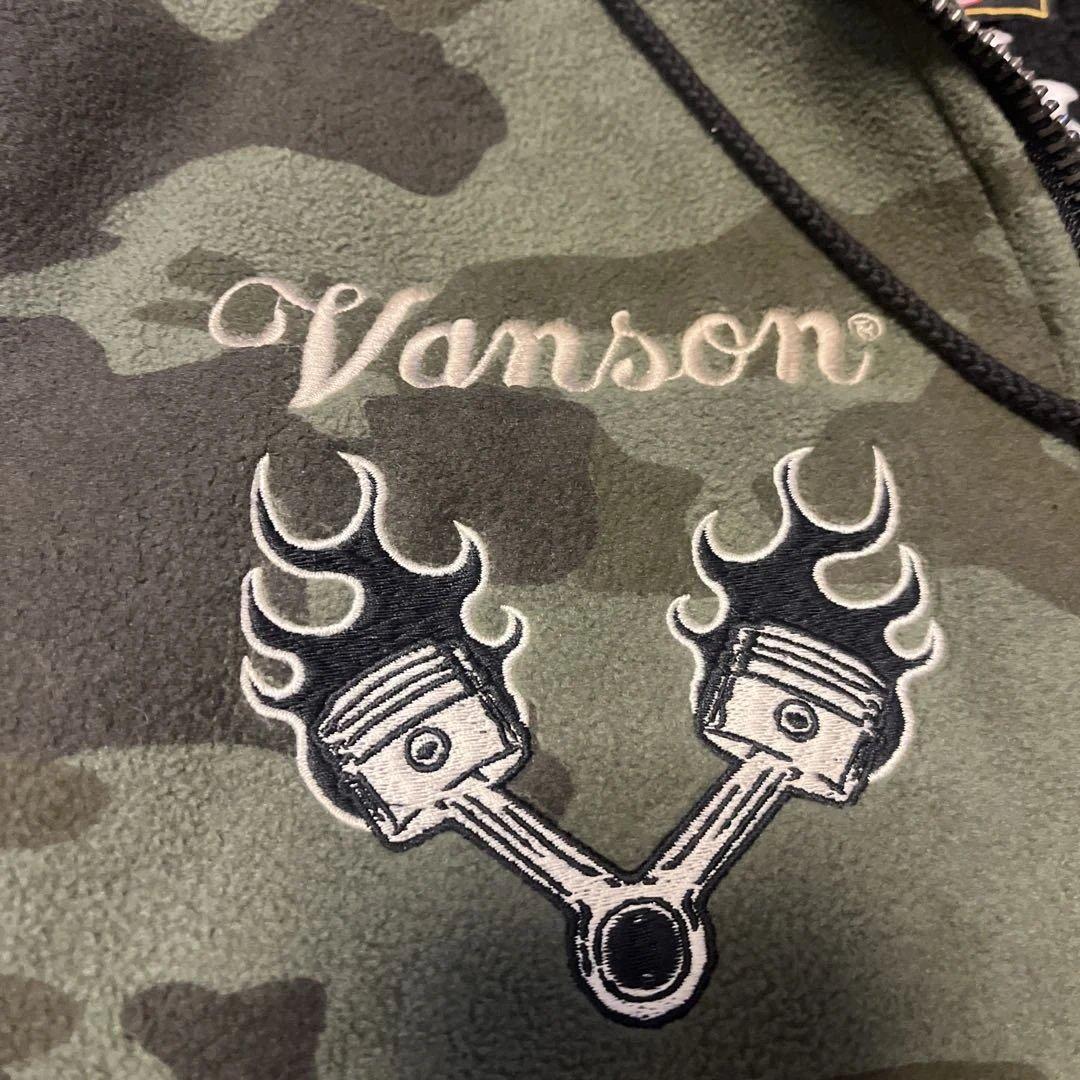 Vanson 迷彩 フリースジャケット カモフラ　バンソン　スタジャン