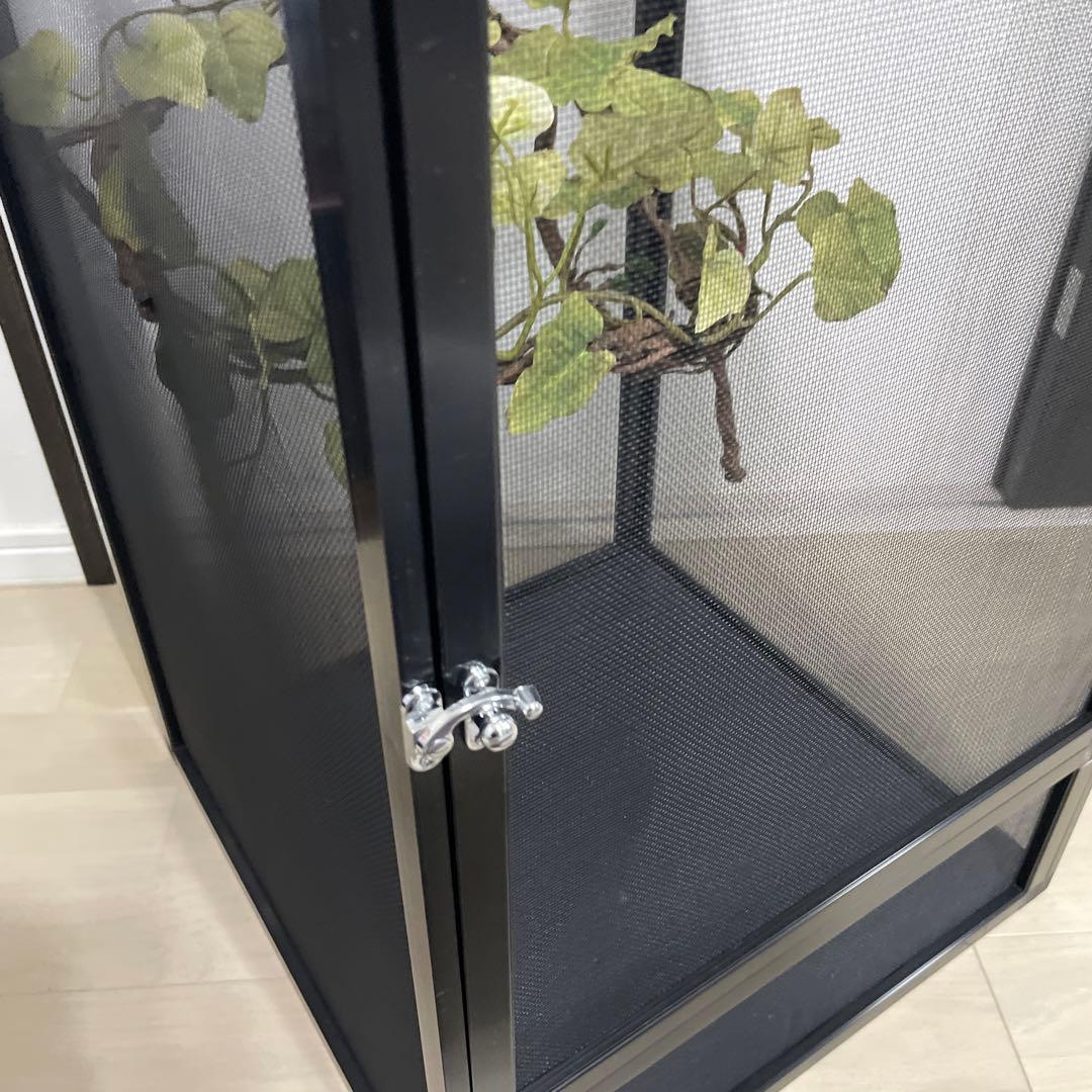 飼育ケージ　ケージ　42×42×66 爬虫類　カメレオン　メッシュ　レイアウト
