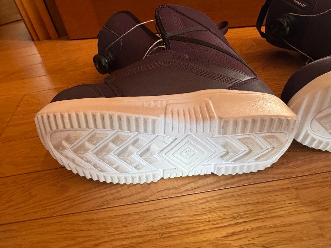 女性用スノーボードブーツ パープル　salomon 24.5センチ美品