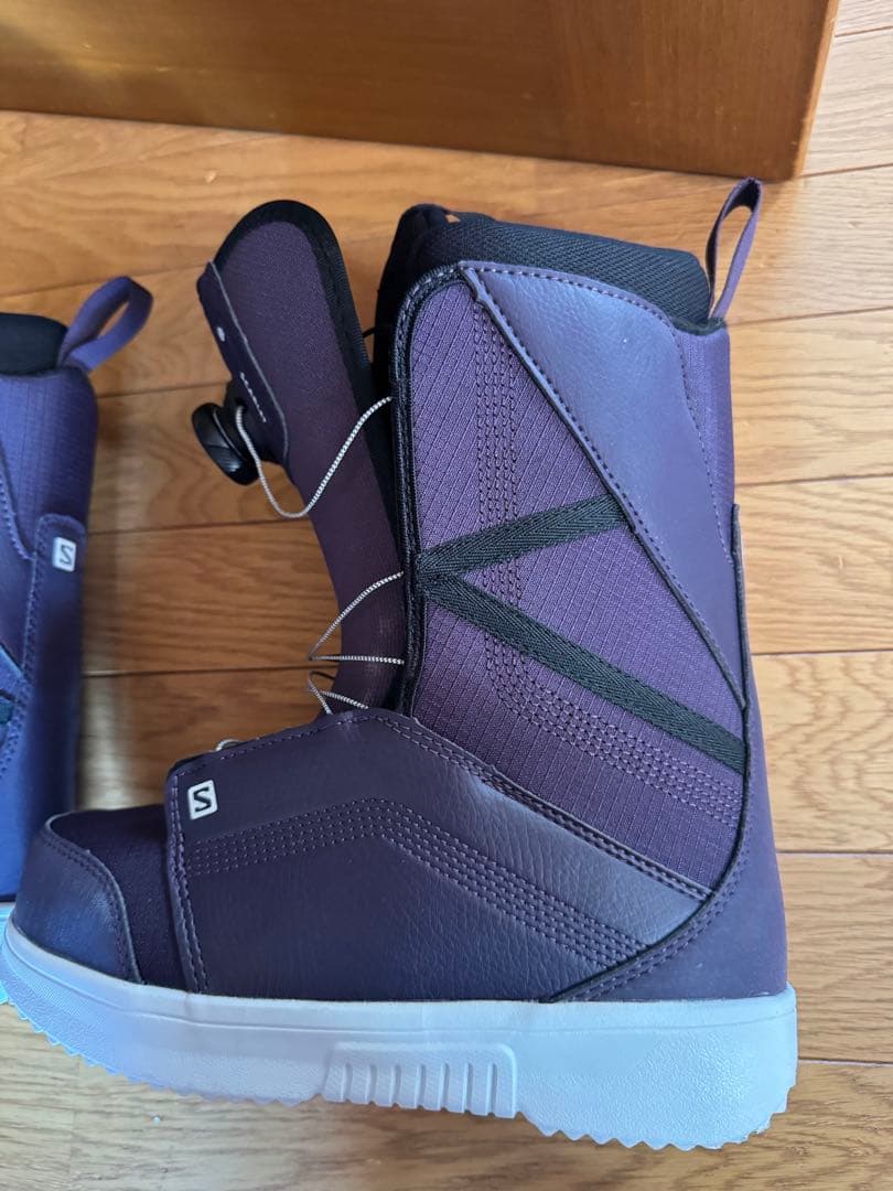 女性用スノーボードブーツ パープル　salomon 24.5センチ美品