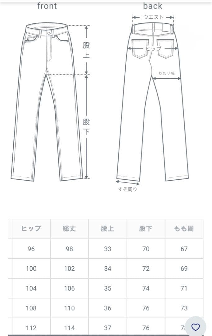 オーセンティックストレートデニム B5056