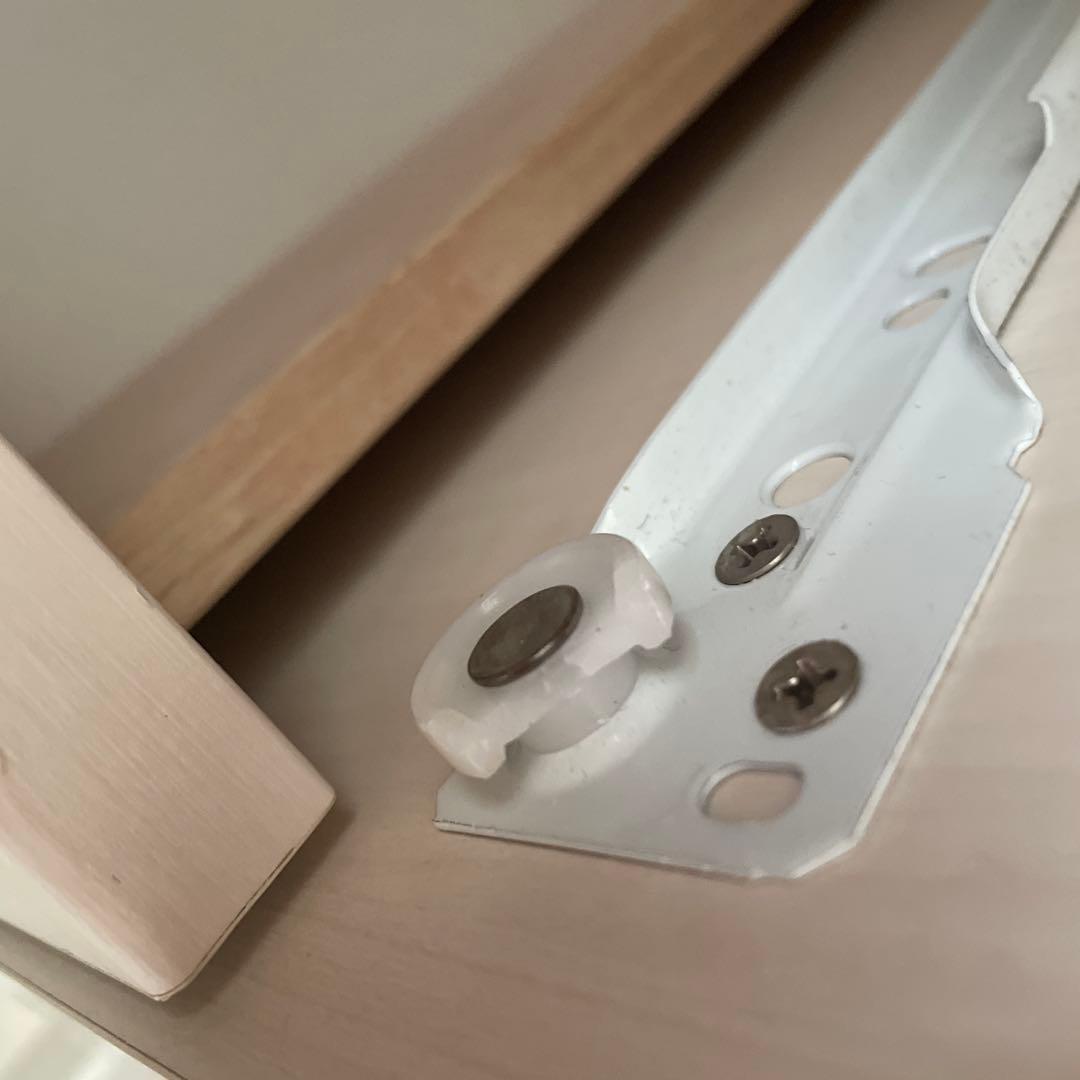 B-COMPANY 606 浅型チェスト　6段　ゴールド取手【一部難あり】