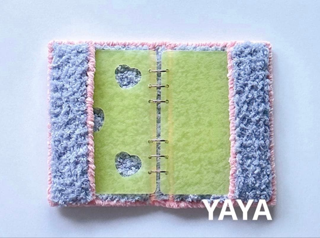 saving challenge レジン　バインダーカバー　貯金　A6 毛糸