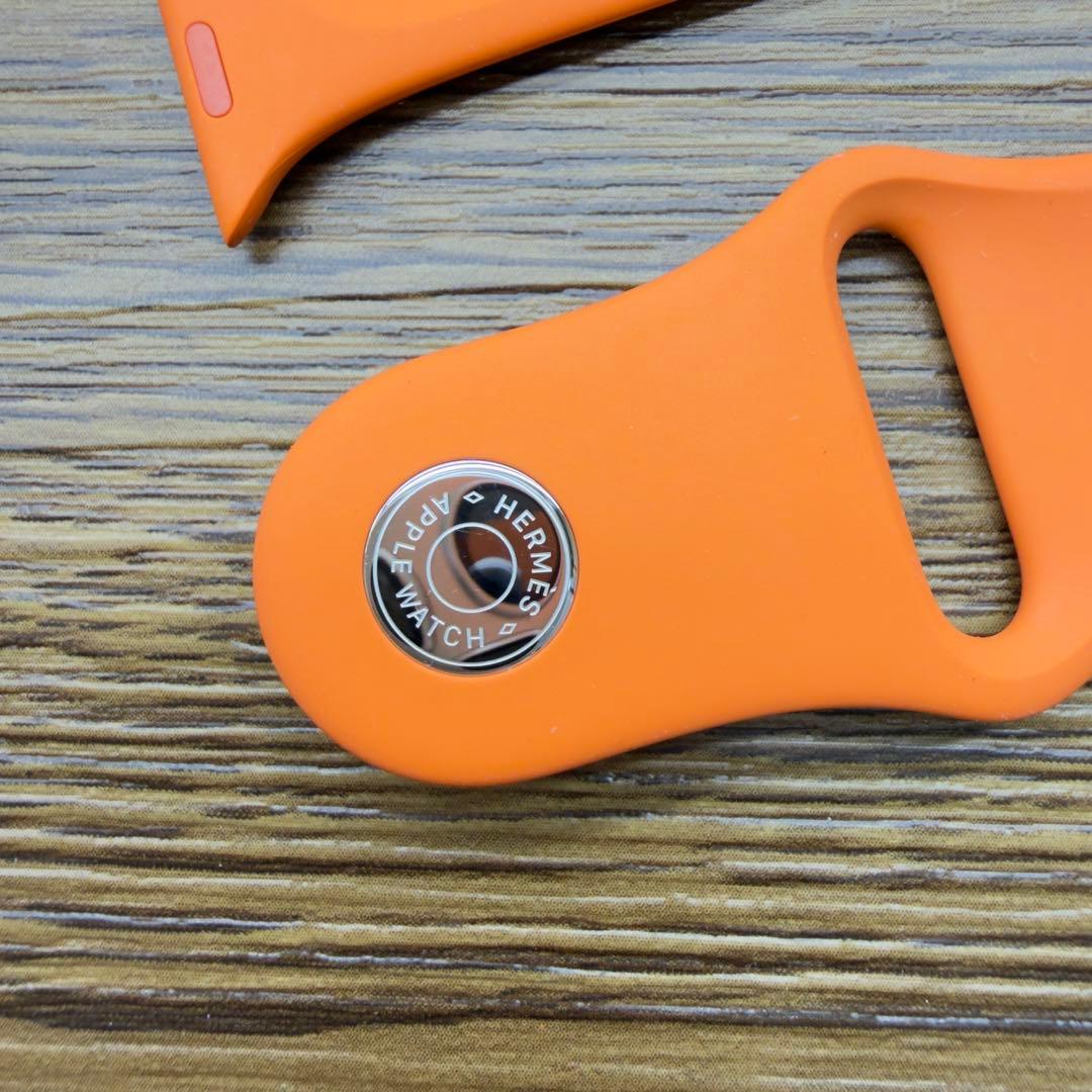 2987 ほぼ未使用　Apple Watch エルメス　オレンジラバー　スポーツ