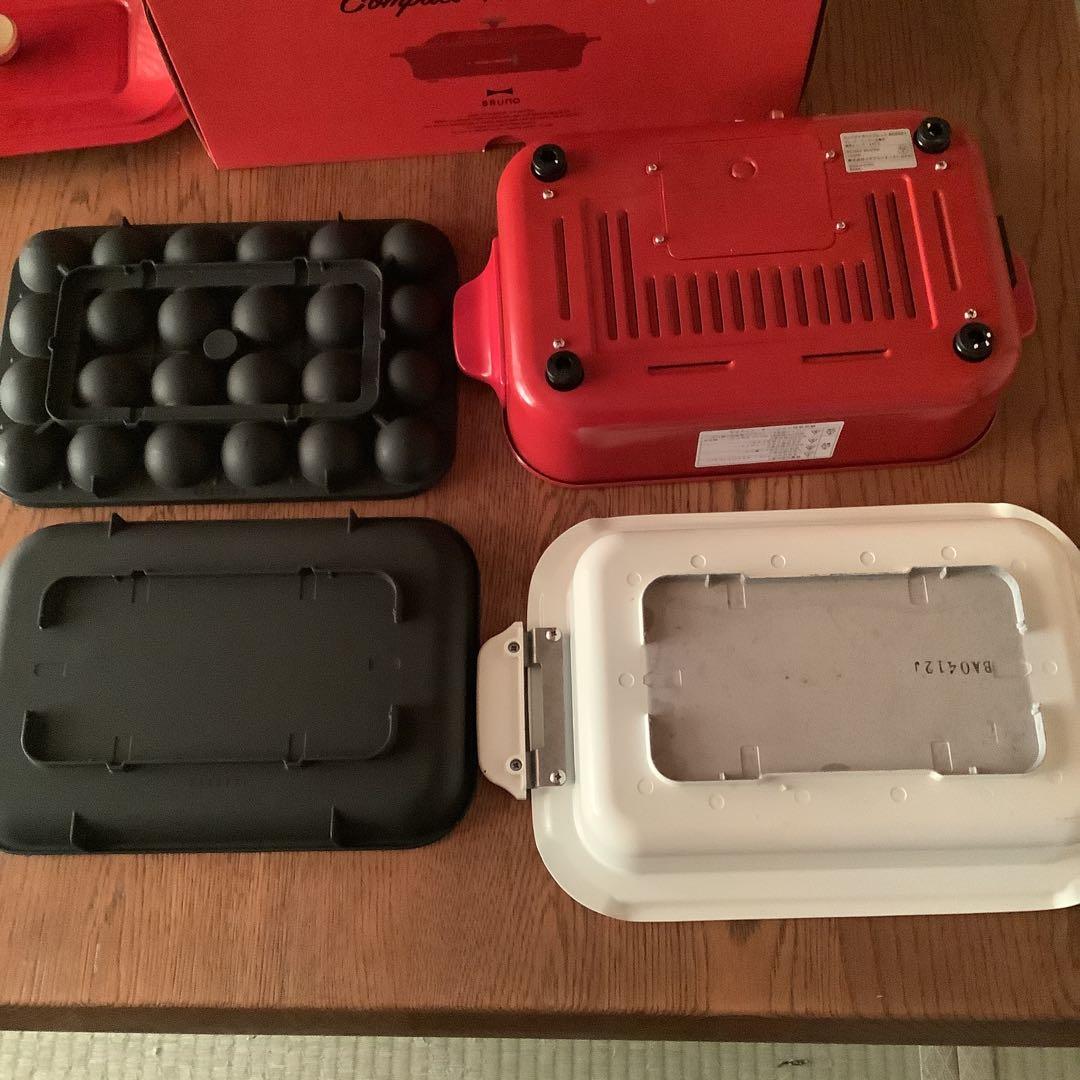 ブルーノ　コンパクト　ホットプレート　プレート2枚＆セラミック鍋