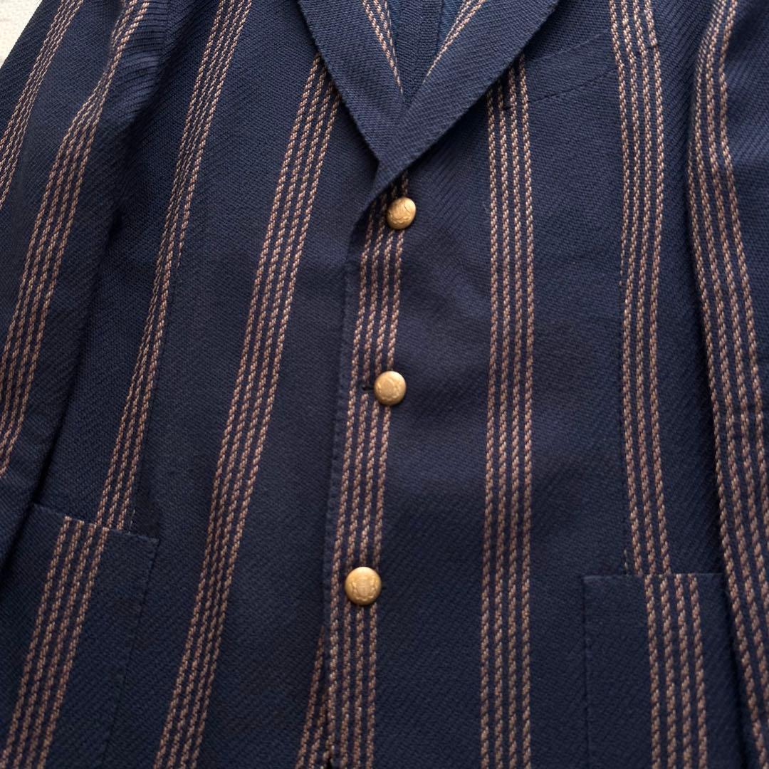 極美品✨ラルディーニ ストライプ 金ボタン アンコン テーラードジャケット 56