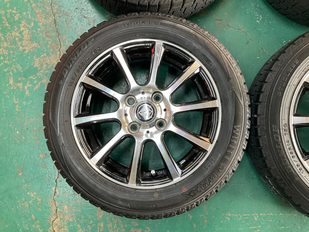 【送料込み】DL WM02 155/65R14 中古スタッドレス4本セット