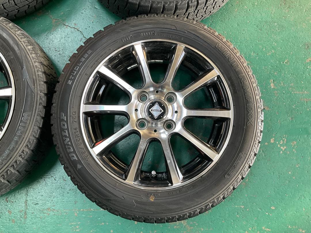 【送料込み】DL WM02 155/65R14 中古スタッドレス4本セット