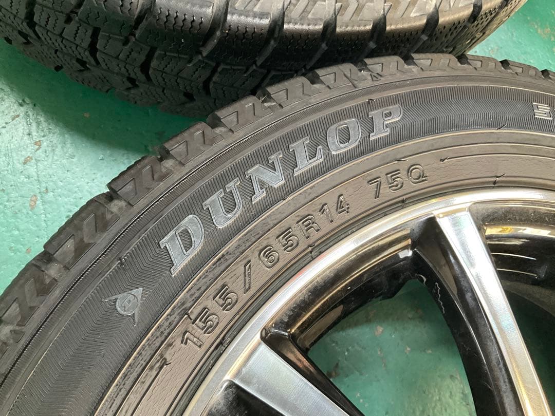 【送料込み】DL WM02 155/65R14 中古スタッドレス4本セット