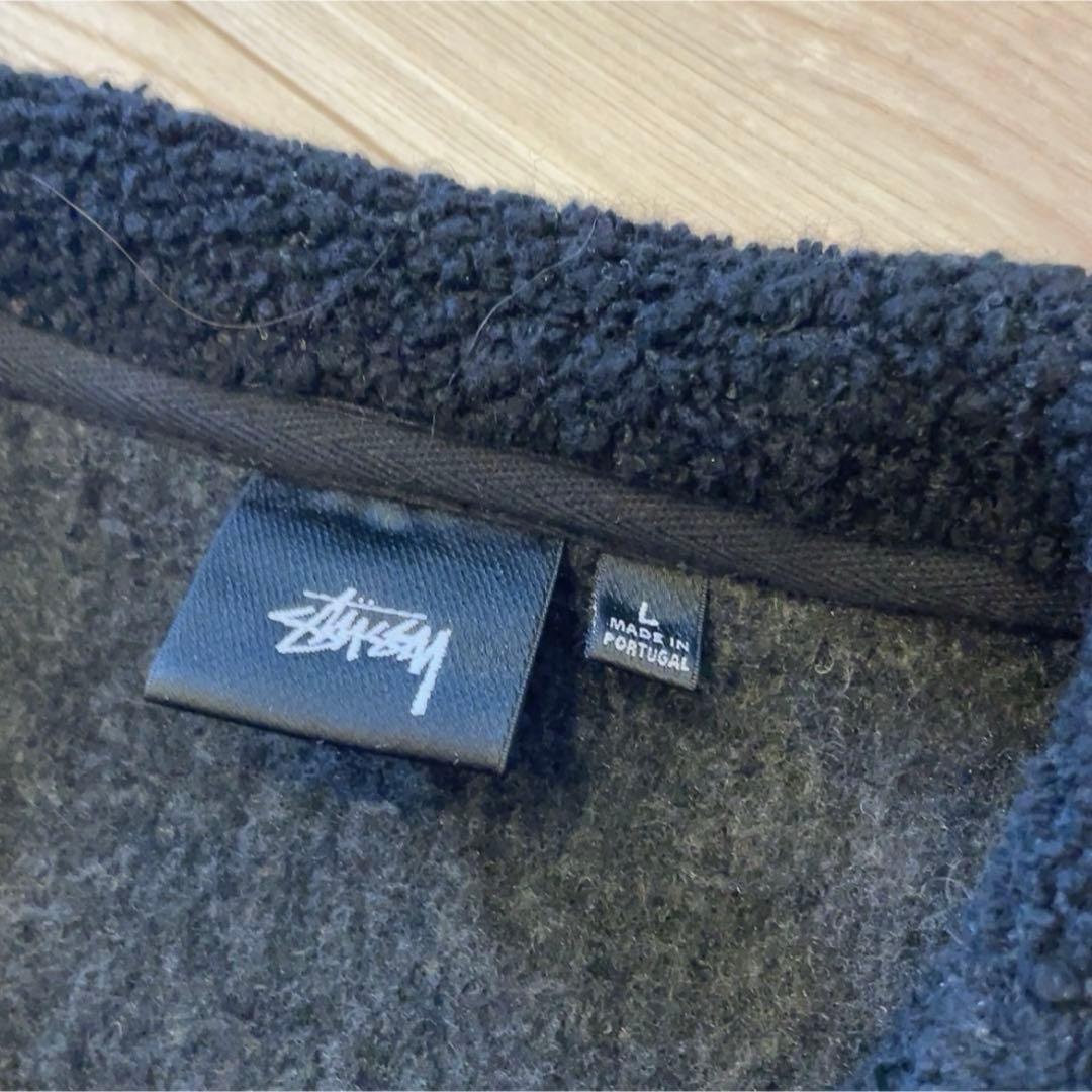 Stussy ブラック ボア　プルオーバー ニット