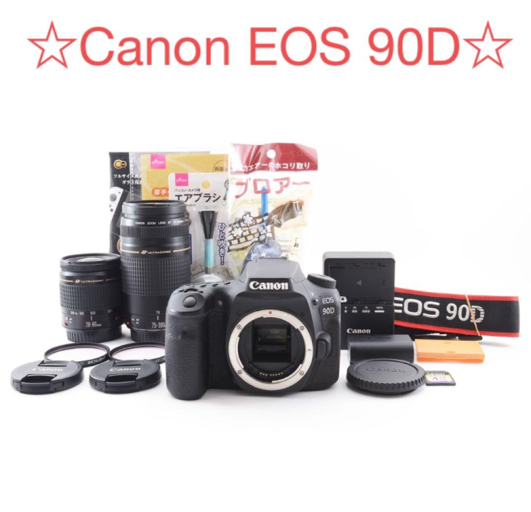 Wi-Fi/動画/保証/Canon EOS 90D標準&望遠ダブルレンズセット