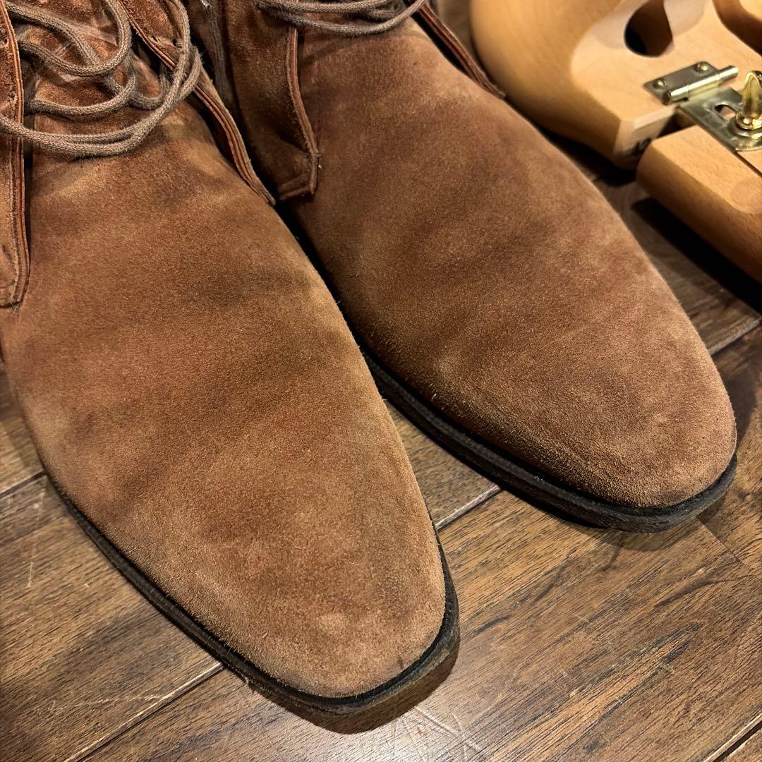 ブラウン スエード チャッカブーツ　クロケット　※送料込