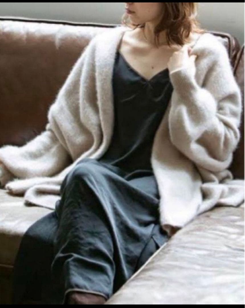 ラクーンファーニットパフカーディガン