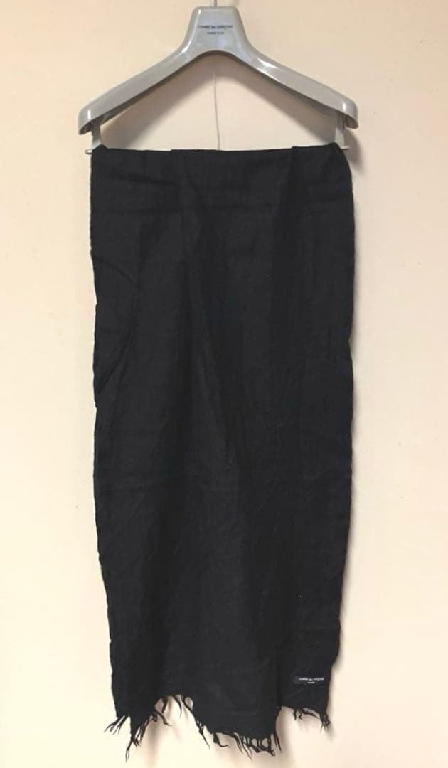 コムデギャルソンHOMME 縮絨ウールマフラー BLACK❣️