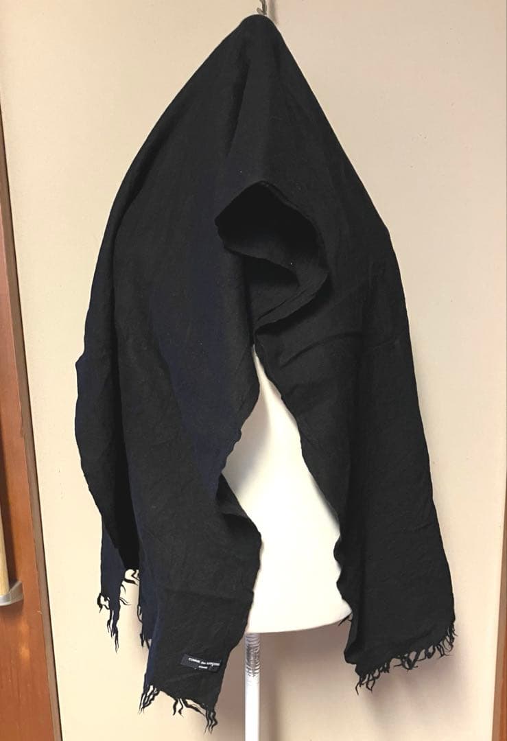 コムデギャルソンHOMME 縮絨ウールマフラー BLACK❣️
