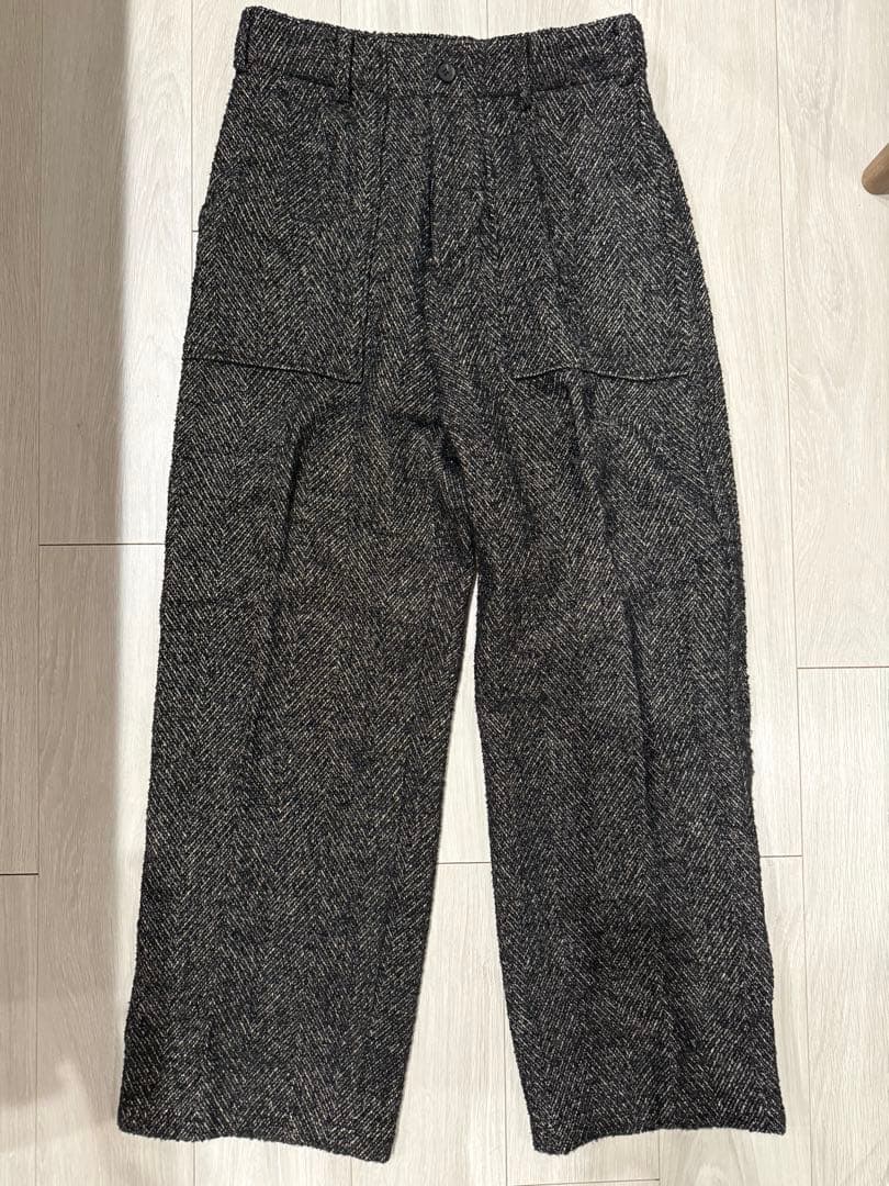 YOKE TWEED WIDE-LEG BAKER PANTS サイズ2