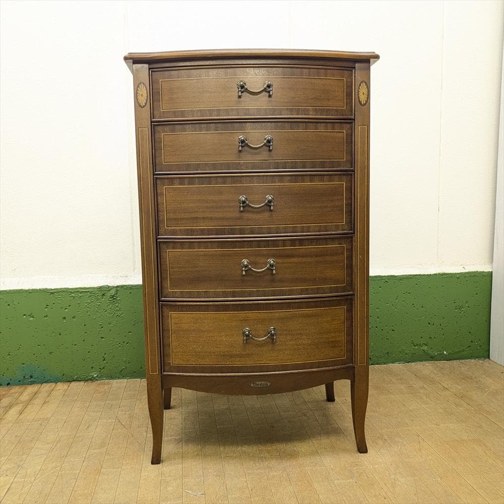 東海家具　ベネチア　5段　リビングチェスト　タンス　箪笥　チェスト　ドロワー