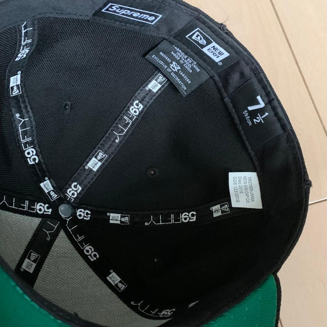Supreme Box Logo Piping New Era Cap 黒 ロゴ