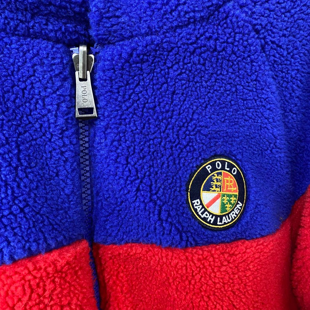 松961 ポロラルフローレン クッキーパッチ ダウン フリース リバーシブル