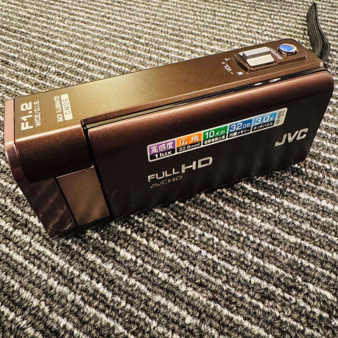 【美品】JVCケンウッド EVERIO フルHD ビデオカメラ アーバンブラウン