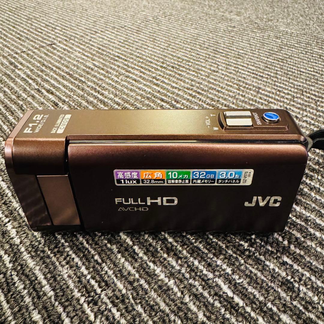 【美品】JVCケンウッド EVERIO フルHD ビデオカメラ アーバンブラウン