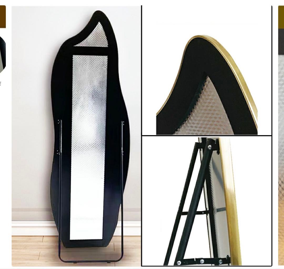 鏡 スタンドミラー 全身 姿見鏡 全身鏡 ウェーブミラー 韓国 玄関 立てかけ