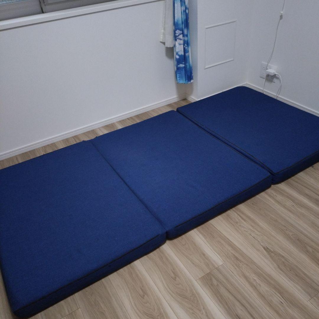 ま*ん様 西川　ボナノッテ　折りたたみシングルマットレス ネイビー