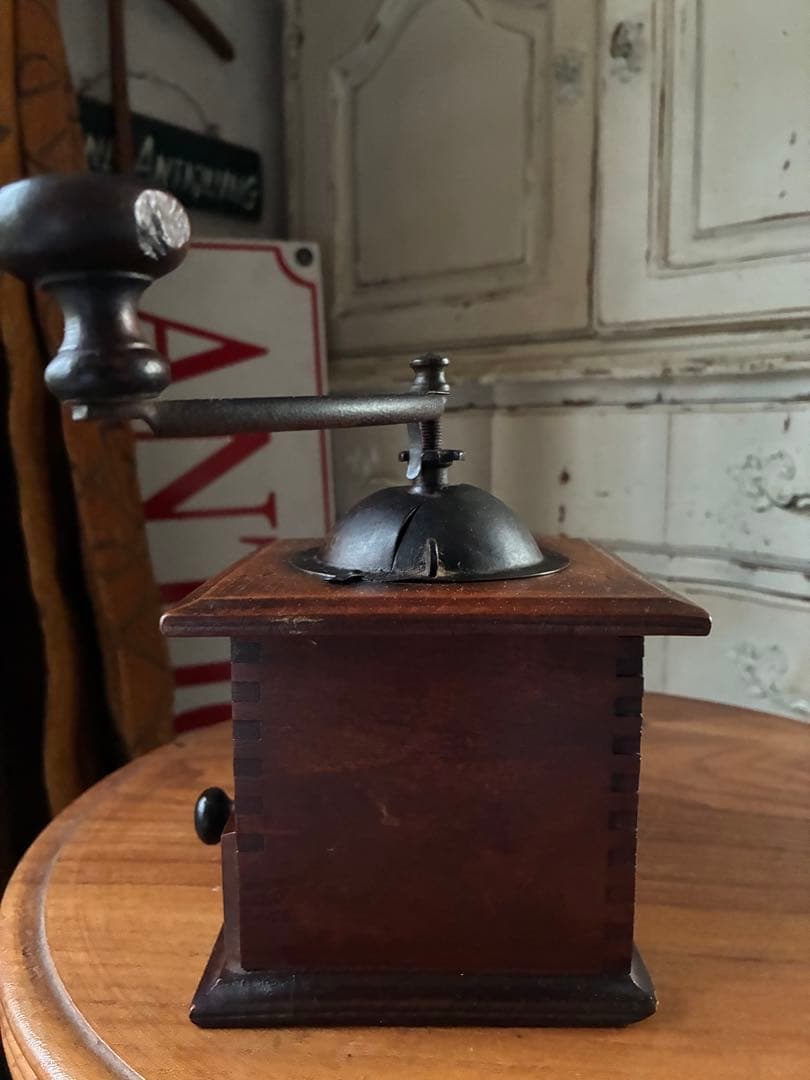 フランス　アンティーク　木製　コーヒー　ミル　グラインダー ECLIPSE 美品