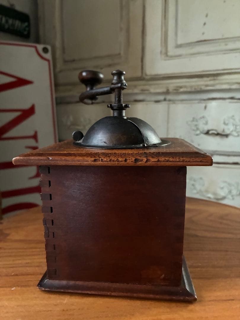 フランス　アンティーク　木製　コーヒー　ミル　グラインダー ECLIPSE 美品