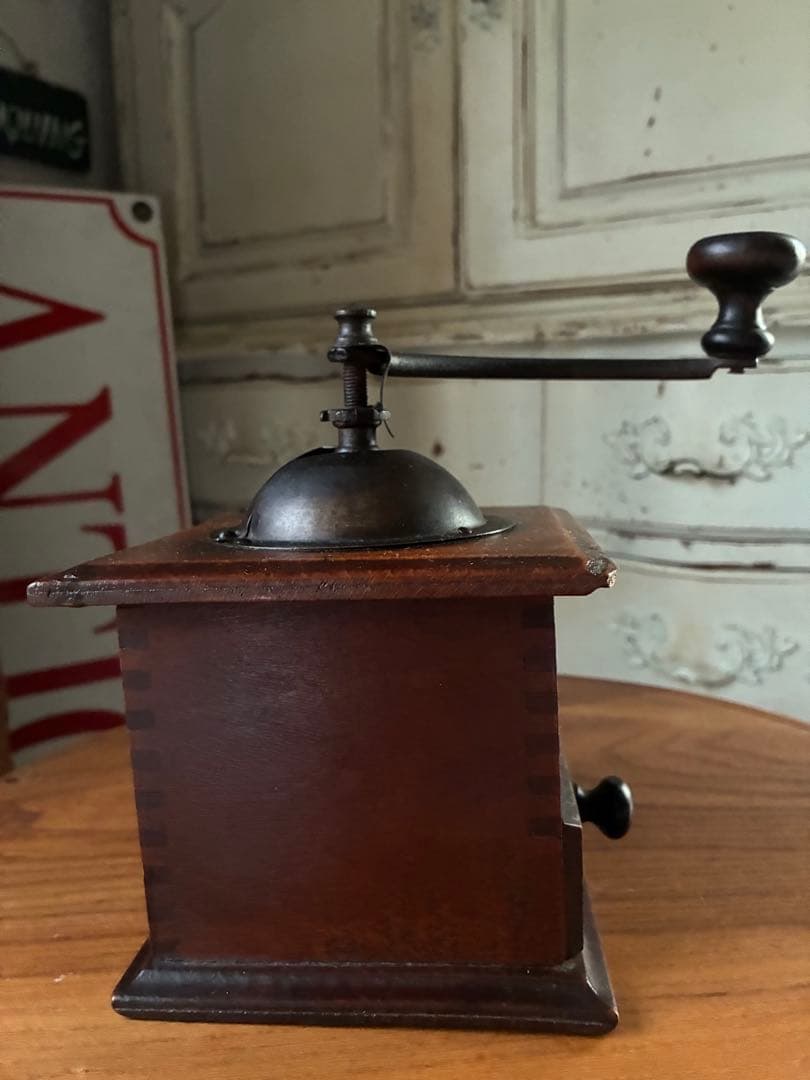 フランス　アンティーク　木製　コーヒー　ミル　グラインダー ECLIPSE 美品