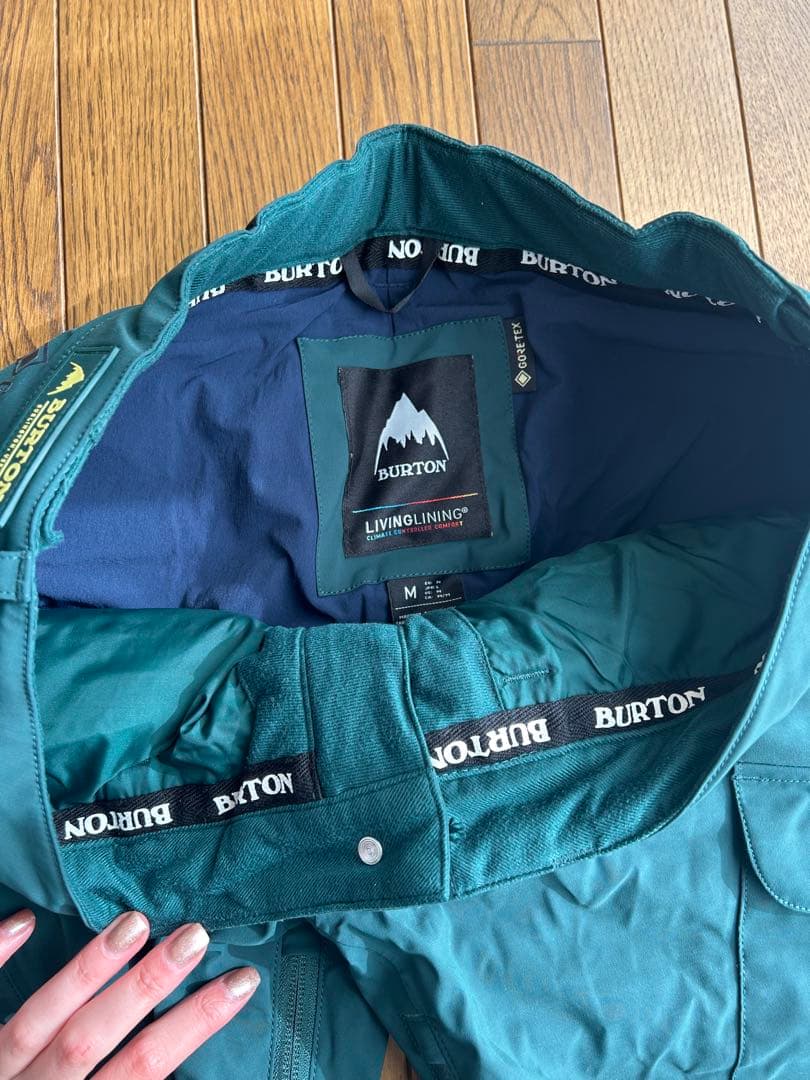 【美品】BURTON GORE-TEXスノーボード パンツ Mグリーン