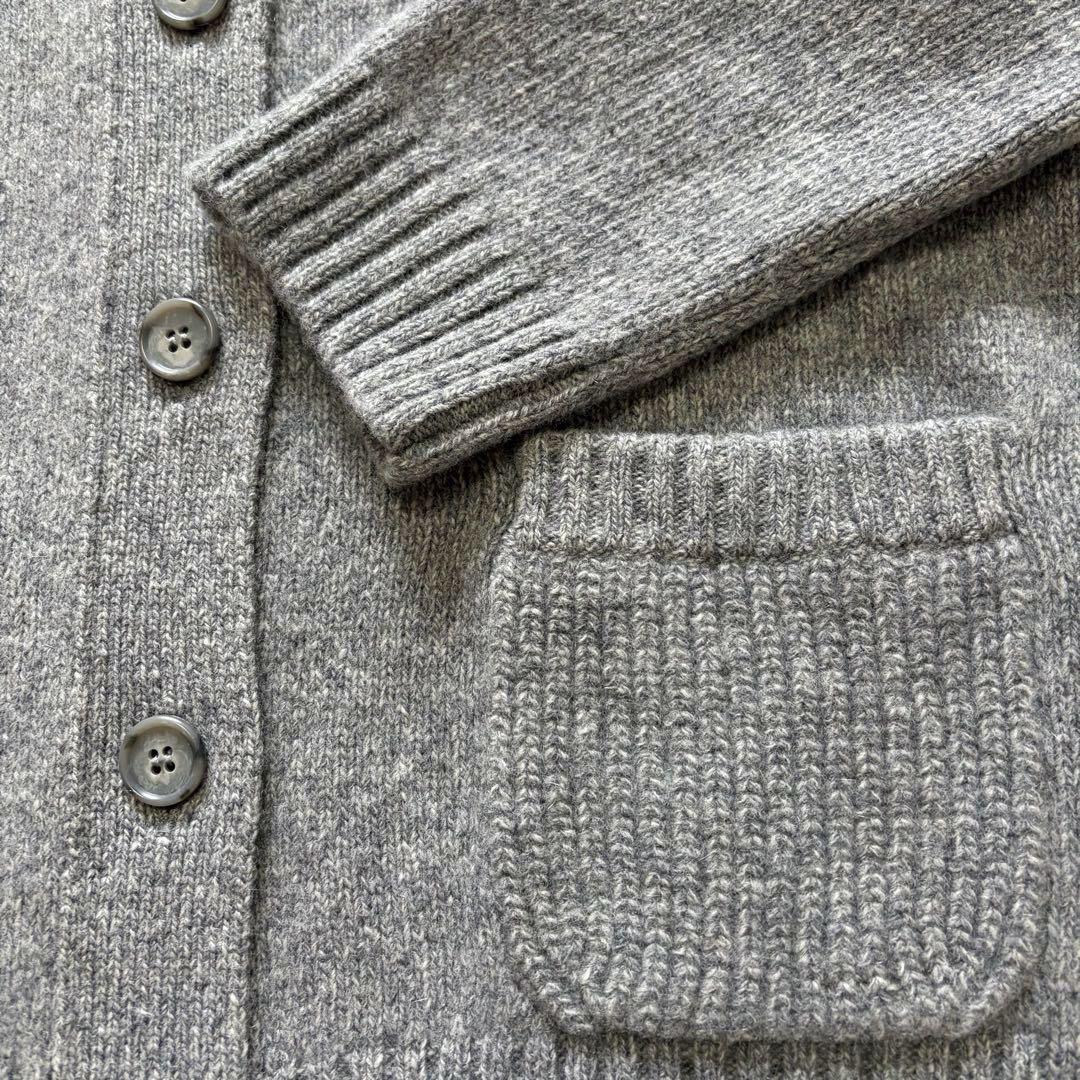 美品♡ レリアン　カーディガン　ニット　ウール　カシミヤ　ポケット　グレー　M