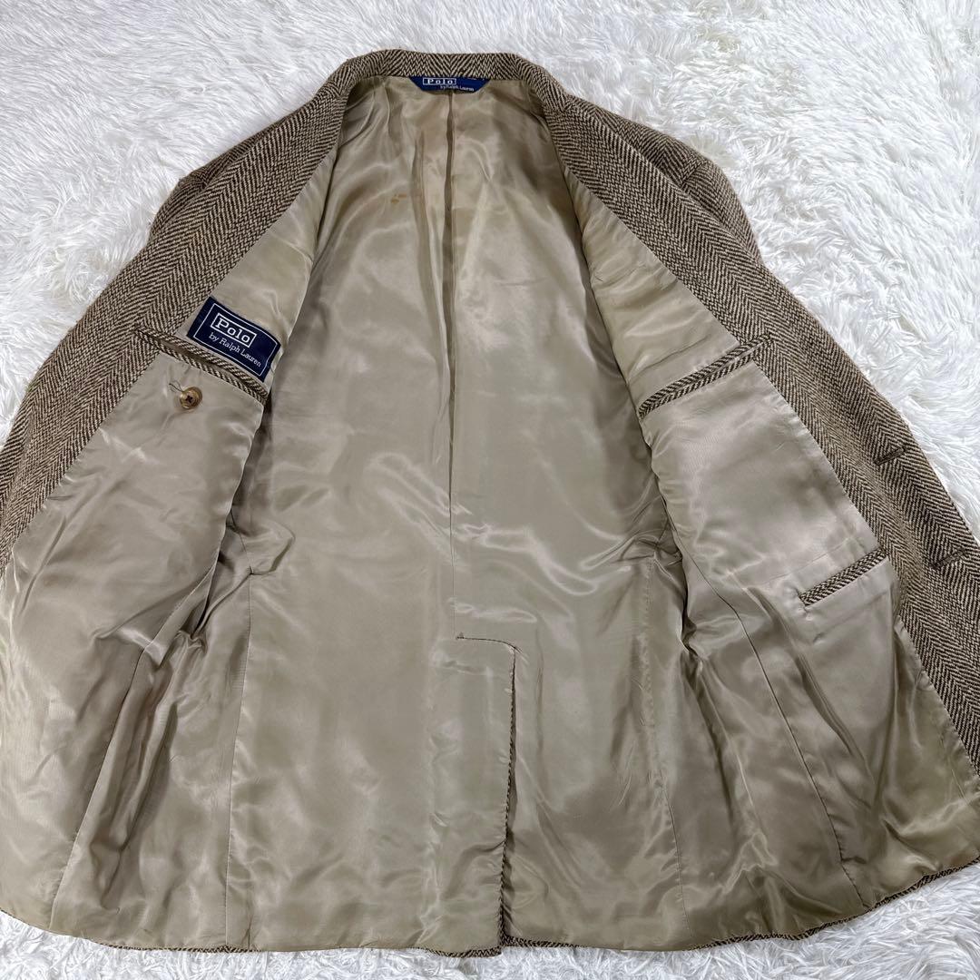 【大きいサイズ】ポロバイラルフローレン ヘリンボーン ツイードジャケット AB6