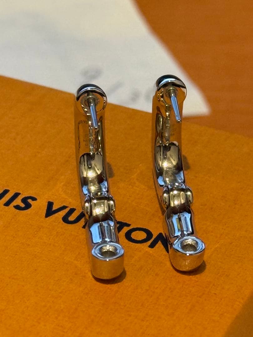 K 【新品】LOUIS VUITTON シルバー フープリング 2個セット