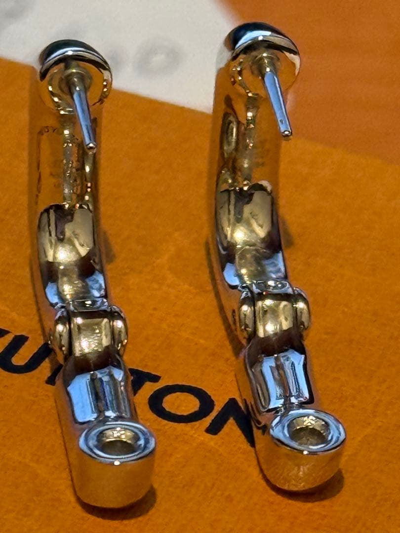 K 【新品】LOUIS VUITTON シルバー フープリング 2個セット