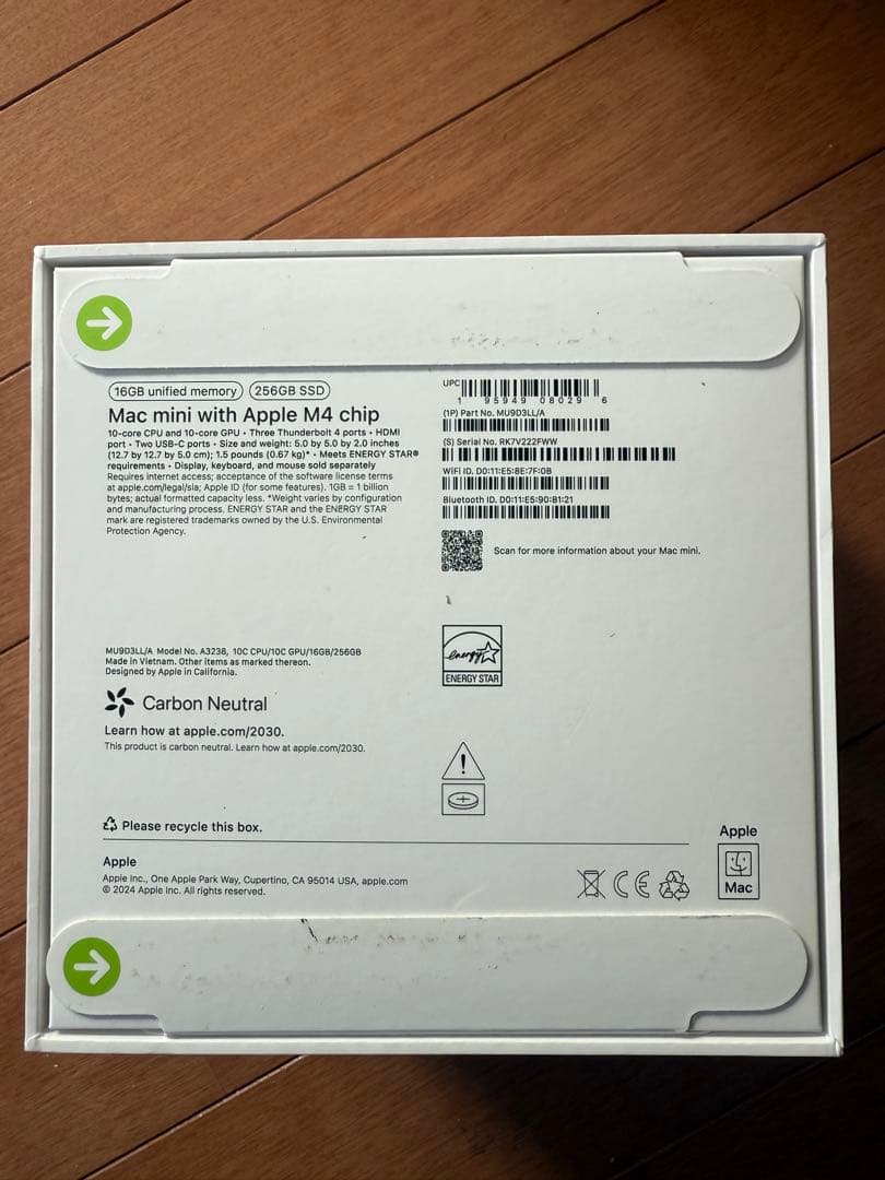 Mac mini M4 16GB 256GB 未開封新品