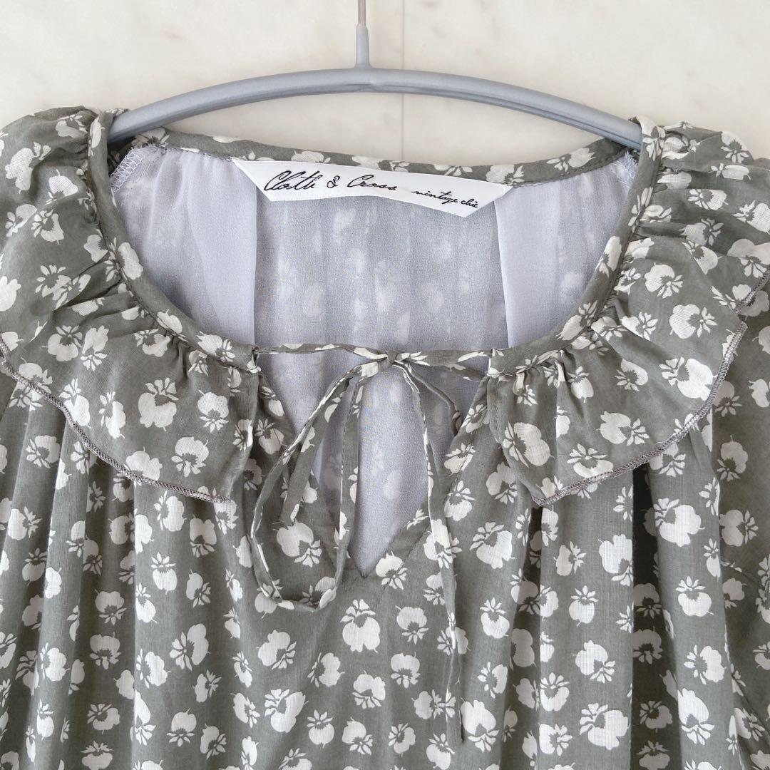 ✨極美品✨ハグオーワークロス&クロス果実プリント　ティアードワンピース雅姫さん