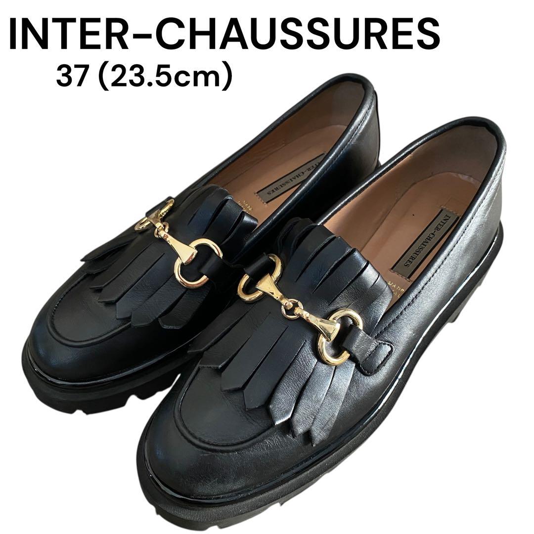 INTER-CHAUSSURES ラウンドトウキルトビットローファー37