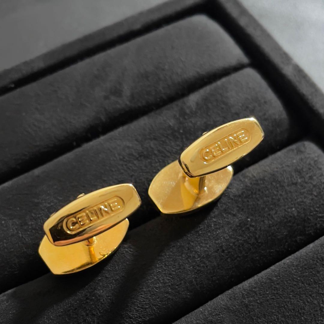 【希少】OLD CELINE セリーヌ コンビ ネクタイピン カフス 3点セット